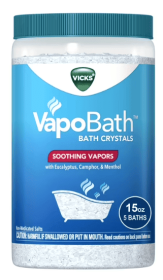 Vicks VapoBath Crystals, Non-Medicated Bath Salts Soothing Vicks Vapors, Aromatherapy 15 oz
