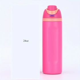 24oz Stainless Steel Insulated Water Bottle Bounce Lid Portable Travel Mug