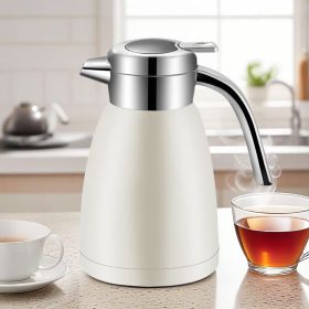 SOGA 1.2L Stainless Steel Insulated Vacuum Flask Coffee Water Jug Thermal White