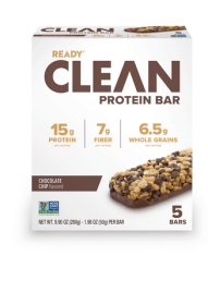 Ready Clean Protein Bar, Chocolate Chip, 5 Count Bars