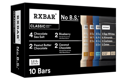 RXBAR Variety Pack Chewy Protein Bars, Ready-to-Eat, Protein Snack, 18.3 oz, 10 Count