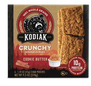 Kodiak Protein-Packed Cookie Butter Crunchy Granola Bars, 1.59 oz, 6 Count