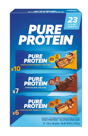 Pure Protein Bars Gluten Free, Chocolate Variety Pack 23 ct.