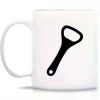 1pc Coffee Mug, Perfect Home Decor Gift, Perfect for Family, 1pc, Beer Bottle Opener, Water Cup for Beer Lovers, 11 Oz,