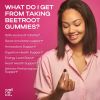 Beet Chews for High Blood Pressure Beet Root Gummies with Tart Cherry Extract Nitric Oxide Supplements Support Cardio Health and Energy Vegan No GMO P
