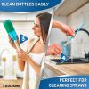 Dish Brush Set of 5 with Convenient Holder Bottle Water Brush Dish Scrub Brush Scrubber Brush and Straw Brush Kitchen Scrub Brushes Non Slip Long Hand