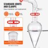 VEVOR Lab Distillation Kit, 3.3 Boro Lab Glassware Distillation Kit with 24, 40 Joint, 1000ml Essential Oil Distillation Apparatus Kit