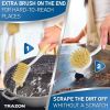Dish Brush Set of 5 with Convenient Holder Bottle Water Brush Dish Scrub Brush Scrubber Brush and Straw Brush Kitchen Scrub Brushes Non Slip Long Hand