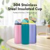 24oz Stainless Steel Insulated Water Bottle Bounce Lid Portable Travel Mug