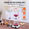 VEVOR Essential Oil Distillation Kit, 2000ml Distillation Apparatus, 3.3 Boro Lab Glassware Distillation Kit with 1000W Heating Plate and 24, 40 Joint