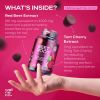 Beet Chews for High Blood Pressure Beet Root Gummies with Tart Cherry Extract Nitric Oxide Supplements Support Cardio Health and Energy Vegan No GMO P