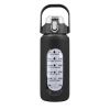 Glass Water Bottle Sports Water Bottle Motivational Water Bottle Water Intake Tracker Bottle with Straw Time Marker Silicone Sleeve Handle for Gym Wor