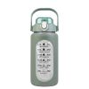 Glass Water Bottle Sports Water Bottle Motivational Water Bottle Water Intake Tracker Bottle with Straw Time Marker Silicone Sleeve Handle for Gym Wor