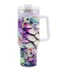 1pc 40oz Water Bottles,5D Little Turtle Series Tumbler,Large Capacity Stainless Steel Tumbler Insulation Cup With Lid And Straw For Women,Camping