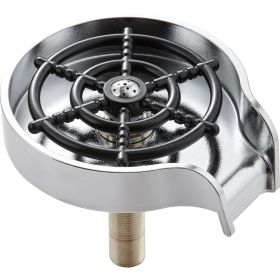 VEVOR Glass Rinser, 10 Powerful Spraying Jets 360�� Rotating Cup Rinser for Sink (Base Material: ABS Base, Color: Brushed Nickel)