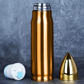 17oz Stainless Steel Bullet Tumbler (Color: Copper)