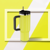 40 oz Tumbler with Handle and Straw Lid, Insulated Stainless Steel Double Wall Spill Proof Water Bottle Travel Mug,Dishwasher Safe