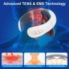 4 Heads/8 Heads Options Neck Massager with Heat Cordless Cervical Neck Massager EMS Neck Massager with 6 Modes 20 Intensity Levels Remote Control Voic