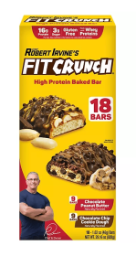 Chef Robert Irvine's FITCRUNCH High Protein Baked Bars, Variety Pack 18 ct. (Chef Robert: Chef Robert)