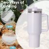 40oz large capacity tumbler With Handle And Straw Lid