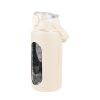Glass Water Bottle Sports Water Bottle Motivational Water Bottle Water Intake Tracker Bottle with Straw Time Marker Silicone Sleeve Handle for Gym Wor