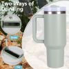 40oz V2 large capacity tumbler,  With Handle And Straw Lid