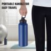 Insulated Water Bottle Stainless Steel with Wide Mouth Lid