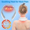 4 Heads/8 Heads Options Neck Massager with Heat Cordless Cervical Neck Massager EMS Neck Massager with 6 Modes 20 Intensity Levels Remote Control Voic