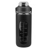 Glass Water Bottle Sports Water Bottle Motivational Water Bottle Water Intake Tracker Bottle with Straw Time Marker Silicone Sleeve Handle for Gym Wor
