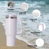 40oz large capacity tumbler With Handle And Straw Lid