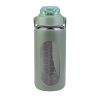 Glass Water Bottle Sports Water Bottle Motivational Water Bottle Water Intake Tracker Bottle with Straw Time Marker Silicone Sleeve Handle for Gym Wor