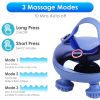 Electric Scalp Massager Rechargeable Head Mssager IPX7 Waterproof Dog Cat Massager with Red Light 3 Modes 3 Types of Massage Claws for Men Women Elder